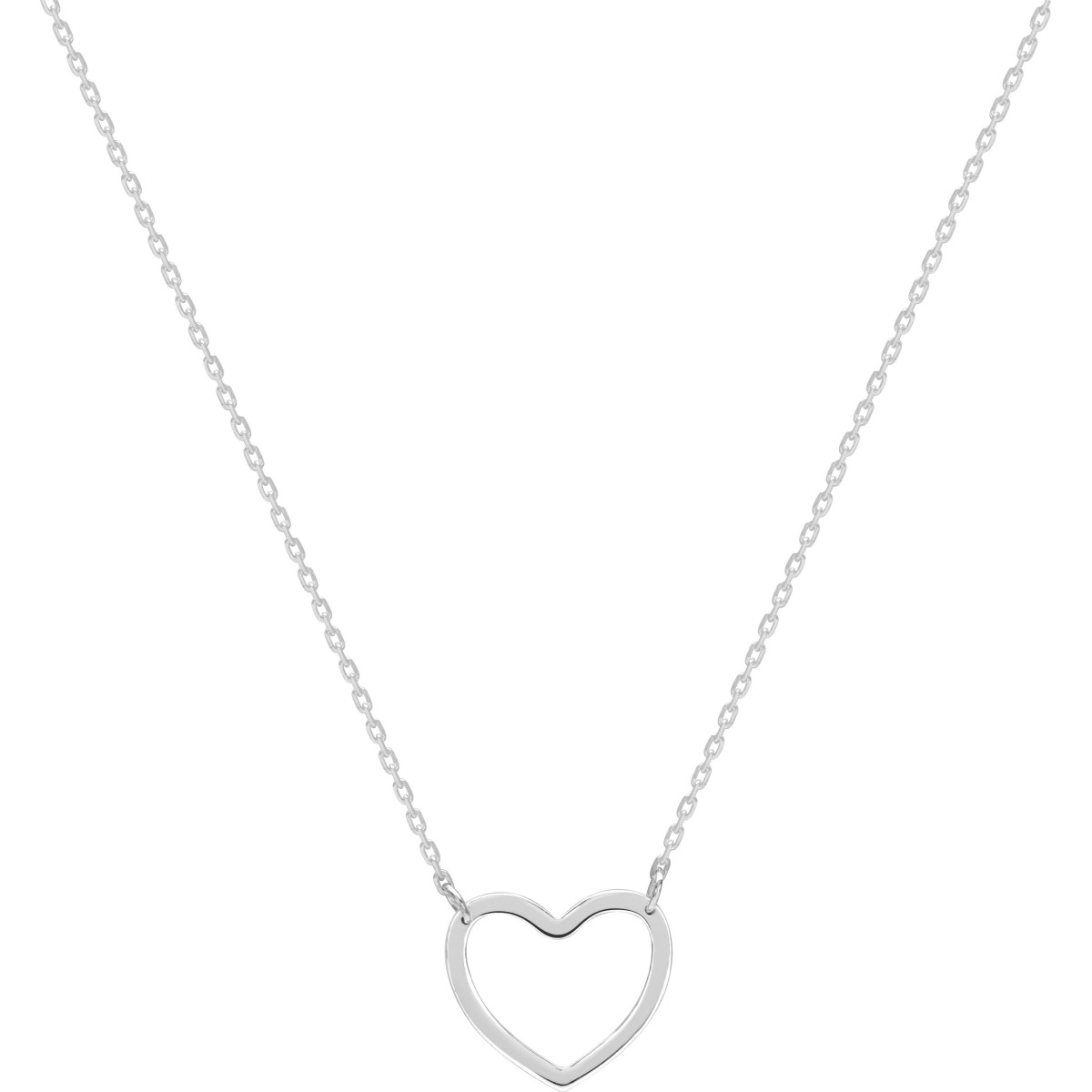 Collar de plata corazón San Valentín