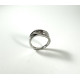 Anillo Oro Blanco 18kt Doble Carril