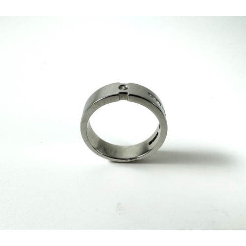 Anillo Oro Blanco 18kt Carril