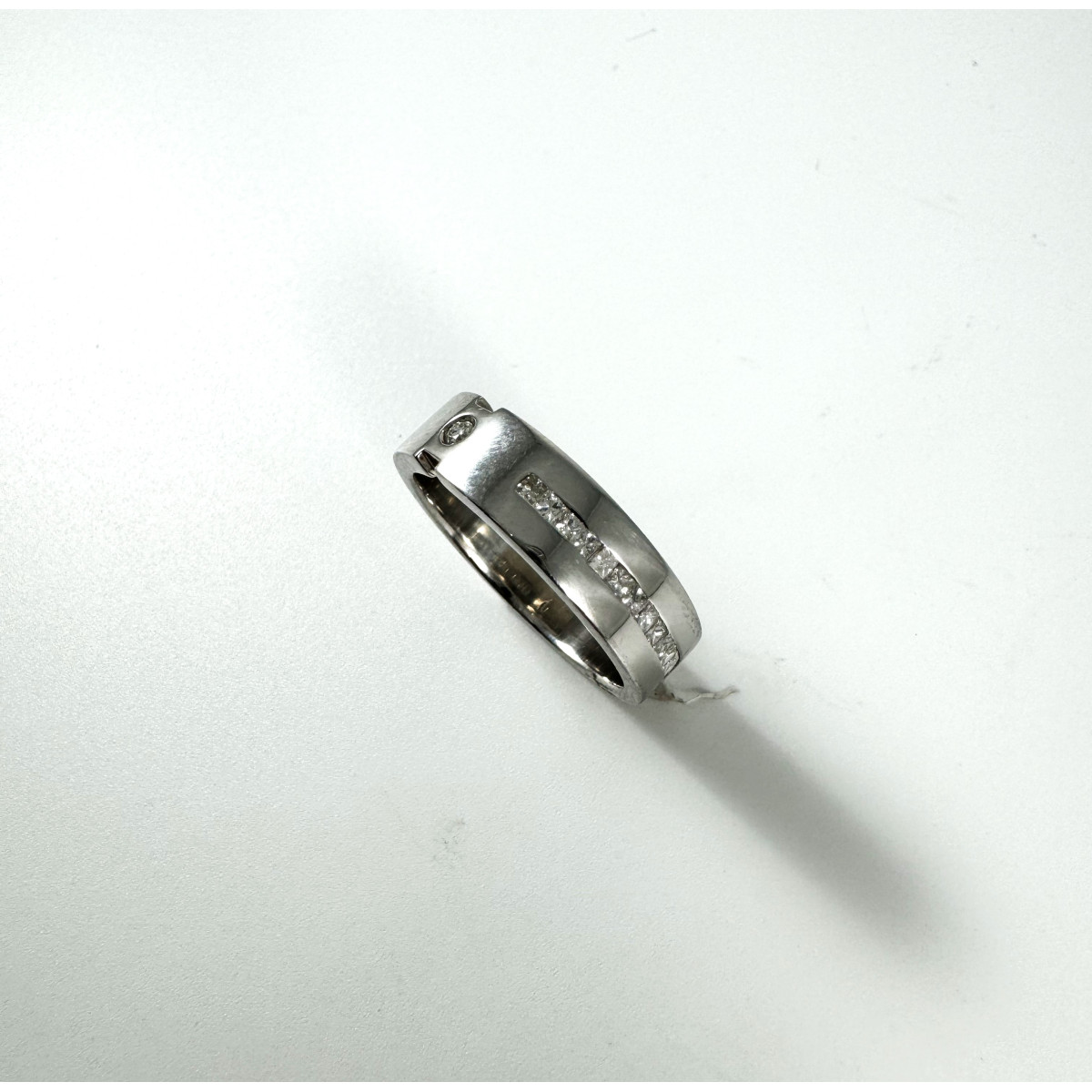 Anillo Oro Blanco 18kt Carril