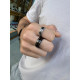 ANILLO ACERO BLACK AND ROSE