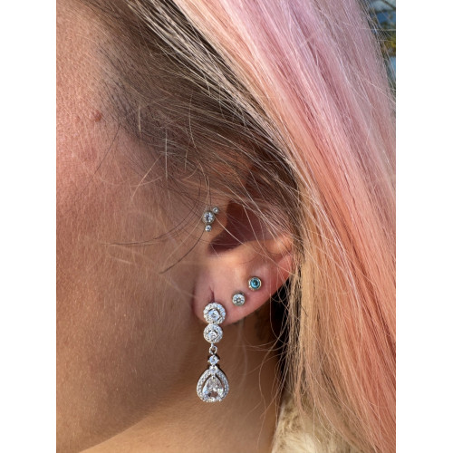 PENDIENTES PLATA Y CIRCONITAS