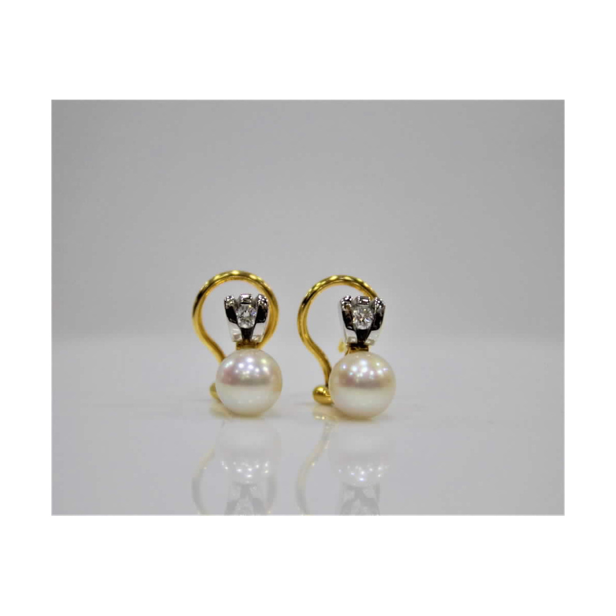 PENDIENTES ORO COMBINADO 18kt